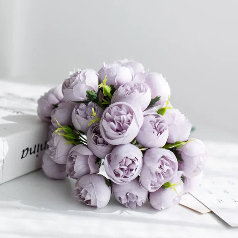Bouquet De Pivoines En Soie Tranquility Fleurs Artificielles Réalistes Tiges Durables Et Flexibles