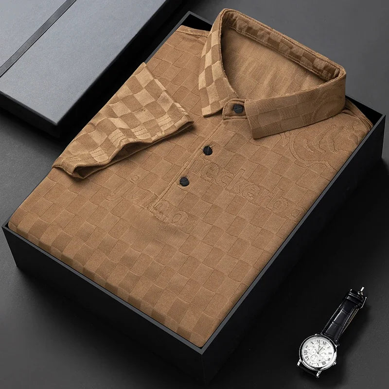 Emelio Polo Jacquard Confortable Respirant Liberté De Mouvement Silhouette Classique
