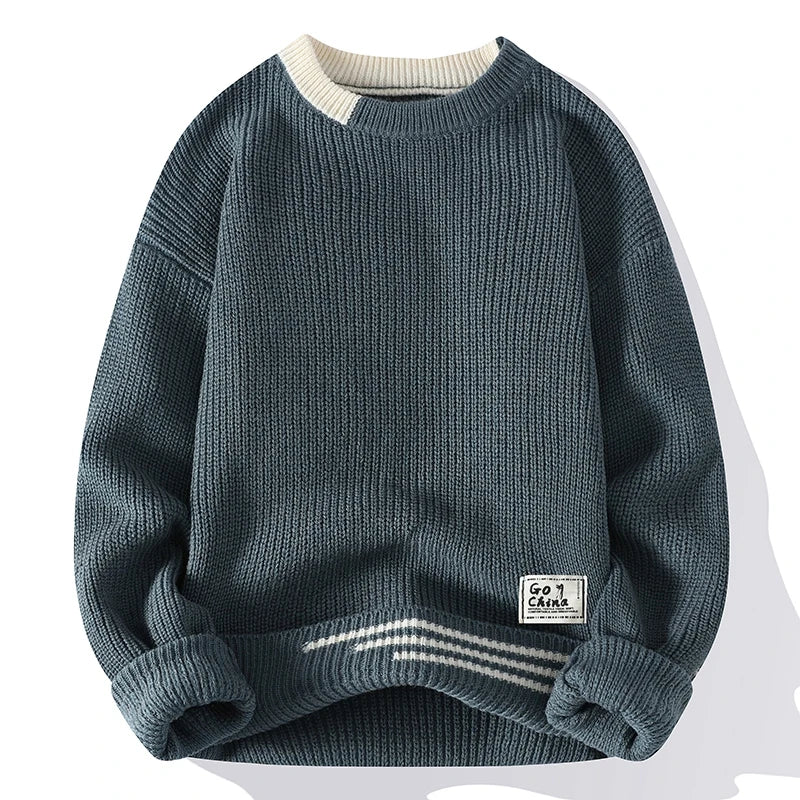 Pull En Maille Harrison Bloc De Couleurs Col Rond Coupe Smart Casual Avec Élastique