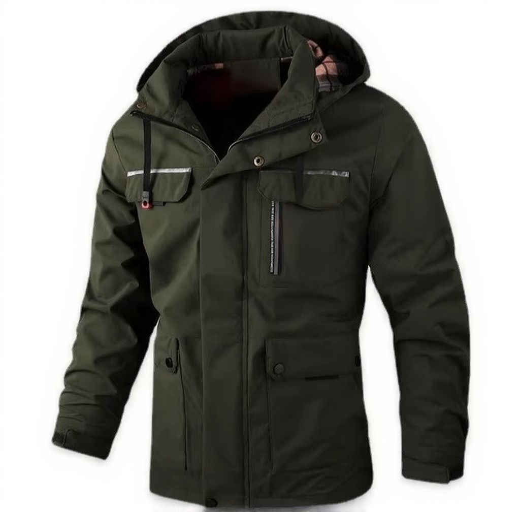 Veste Softshell Imperméable À Capuche Pour Homme Avec Doublure Polaire Chaude Pour Activités Extérieures