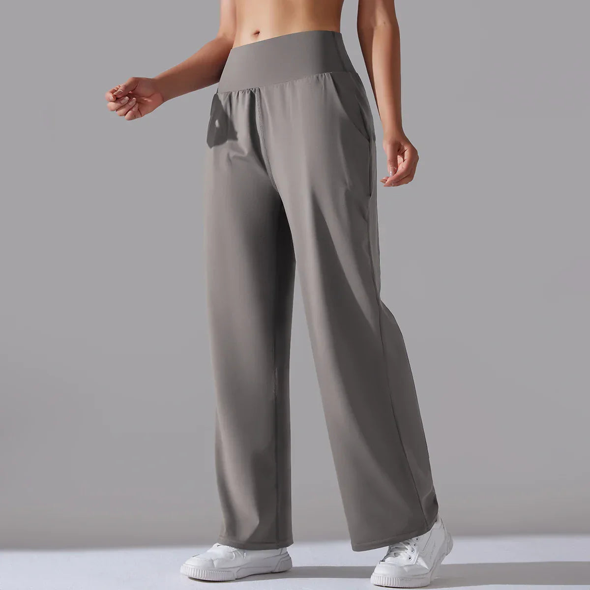 Leggings Velva Flow à Jambe Large Confort Absolu Tissu Respirant et Fluide Drapé Léger Silhouette Décontractée