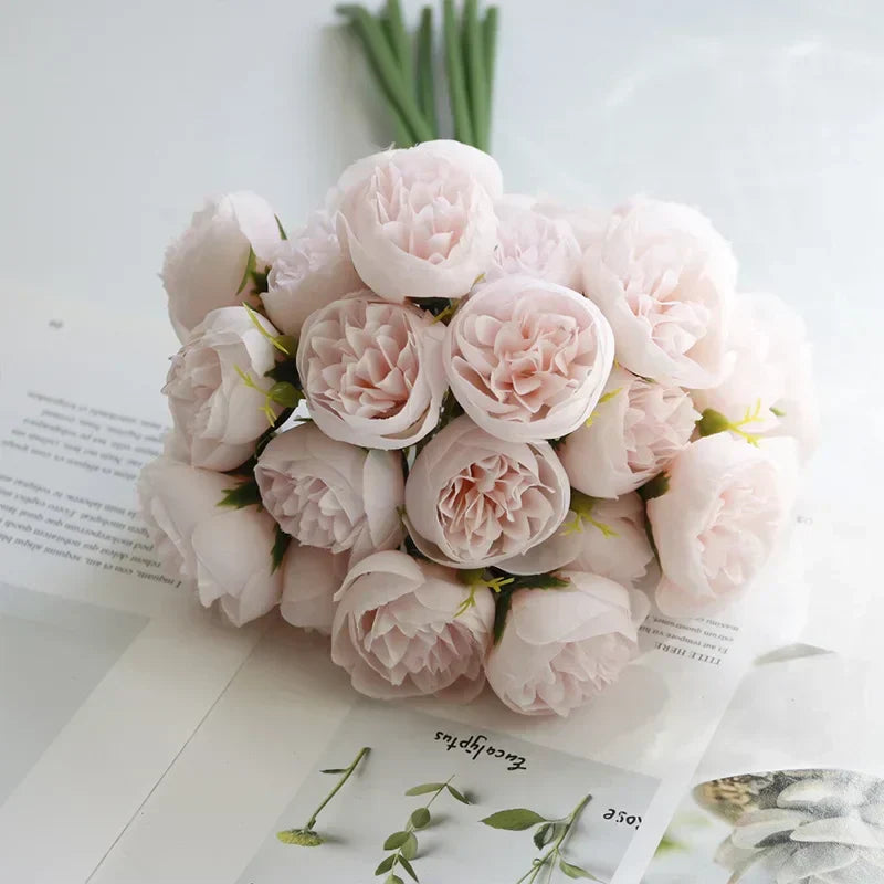 Bouquet De Pivoines En Soie Réaliste Sans Entretien Avec Tiges Flexibles Idéal Pour Décorations Intérieures Et DIY