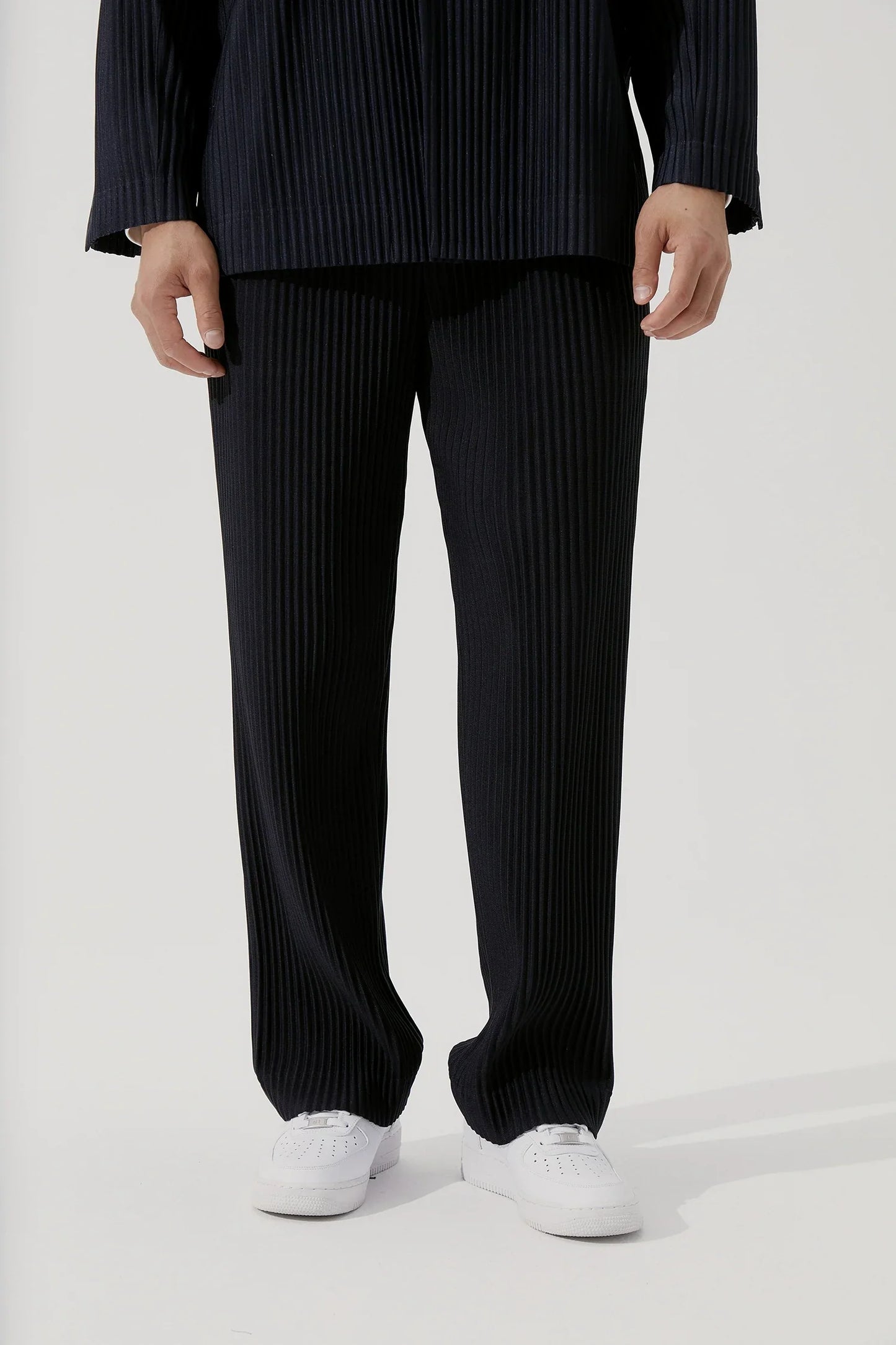 Pantalon Lounge En Velours Côtelé Décontracté Polyester Taille Élastique Lavable En Machine Design Minimaliste