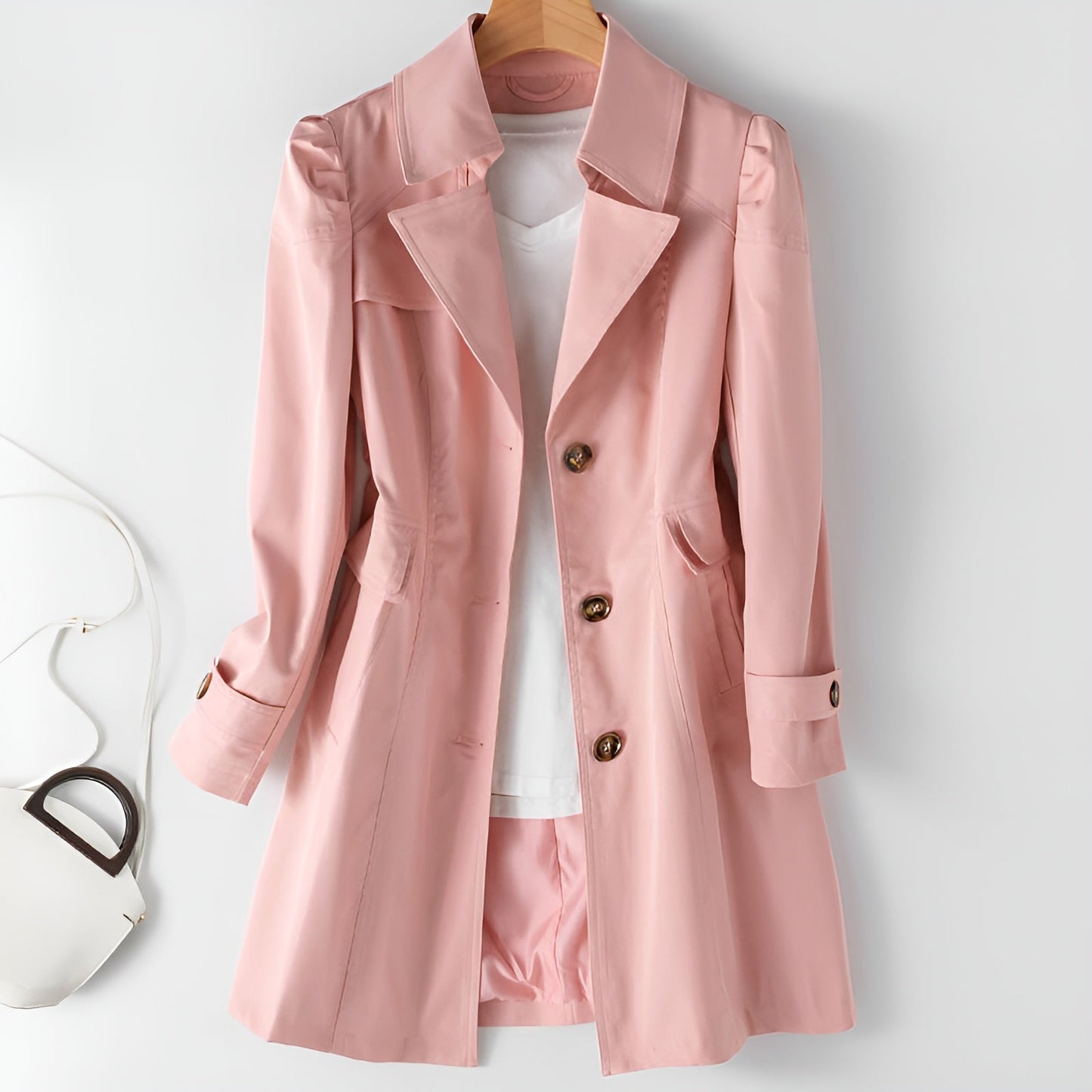 Emery Reed Manteau Trench À Col Ouvert Imperméable Résistant Aux Intempéries En Mélange Coton Haut De Gamme