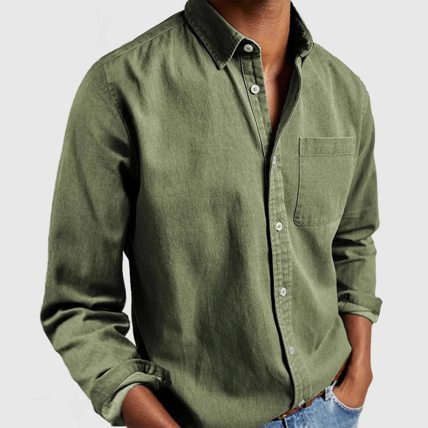 Chemise Orson Texturée Boutonnée Pour Homme Héritage En Coton Tissé Avec Doux Toucher Brossé Coupe Ajustée