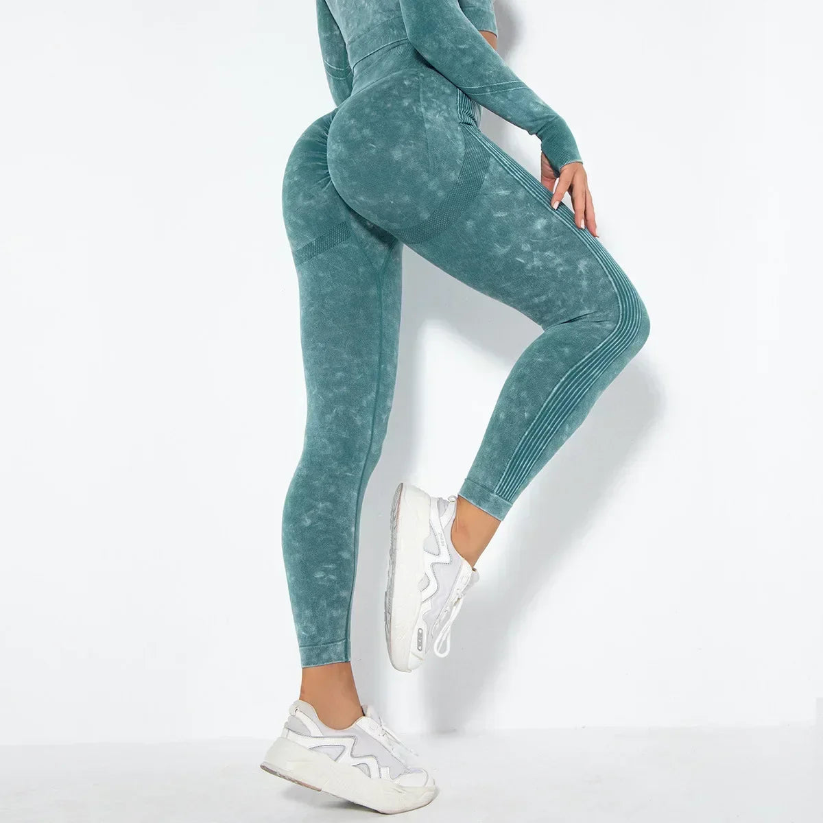 Leggings Sculpt Sans Couture Elara À Taille Haute Avec Compression Et Quatre Voies Elastiques