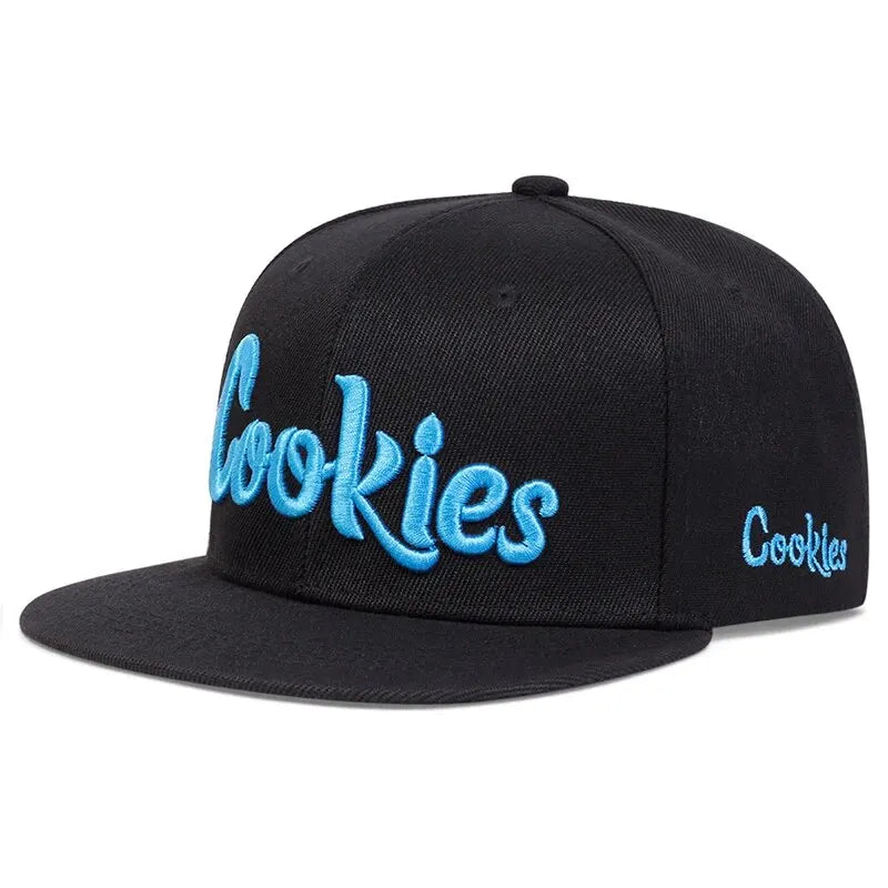 Casquette Snapback Brodée Cookies Avec Sangle Réglable Tissu Respirant Visière Structurée Conception Durable