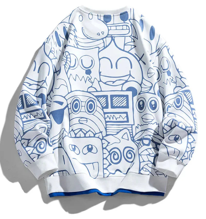 Rylan Sweatshirt Pullover En Coton Streetwear Unisexe Coupe Décontractée Respirante Col Rond Classique