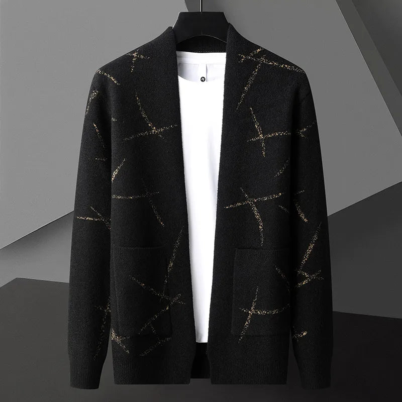 Cardigan Dorian en Maille Unie avec Poches Subtiles pour Look Business Casual Élégant et Durable