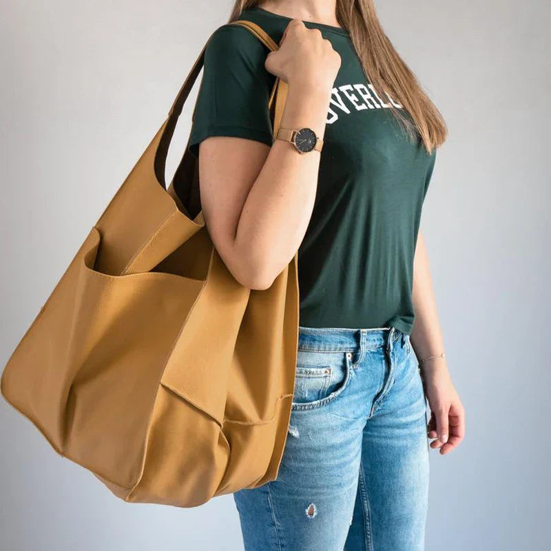 Amawinc Arlo Rove Sac Fourre Tout En Cuir Extrêmement Spacieux Avec Poches Latérales Profondes