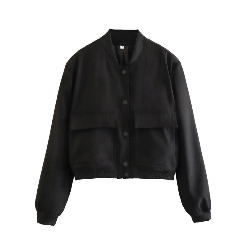 Clara Veste Bomber Décontractée Pour Femme Avec Poches Frontales Polyvalente Pour Le Quotidien Et Looks Décontractés