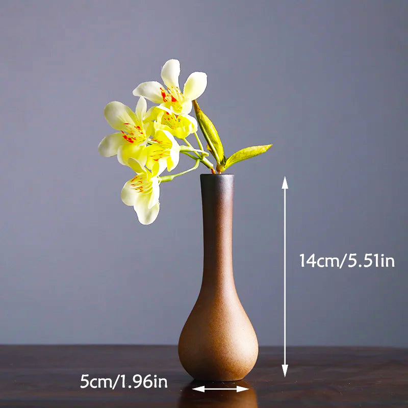 Vase Ferra En Céramique Texturé Fait Main Avec Fini Dégradé Élégant Pour Maison Ou Bureau