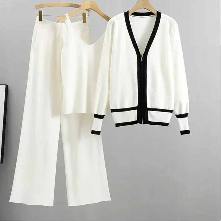 Lauren Cardigan Femme Coupe Décontractée Avec Pantalon Coordonné Ensemble Élégant Pour Femme Moderne