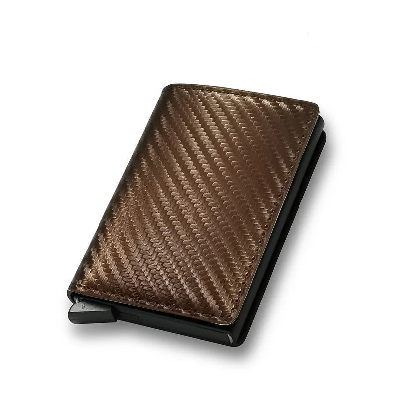 Portefeuille Porte Cartes Slim Oliver En Fibre De Carbone Avec Mécanisme D'éjection De Cartes Pour Hommes