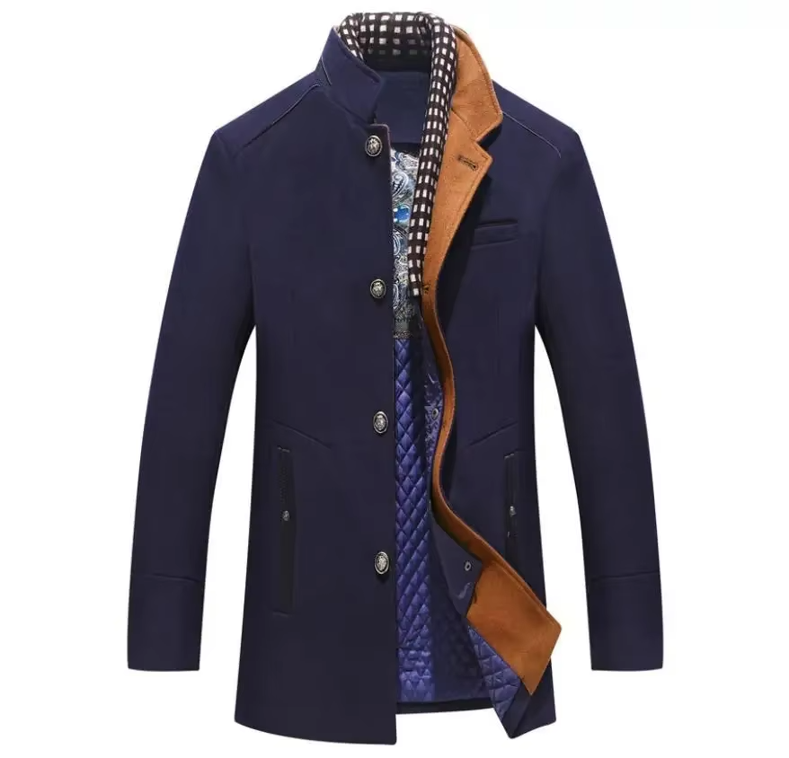 Manteau Long En Mélange De Laine Avec Col Écharpe Pour Automne Et Hiver Par Amawinc