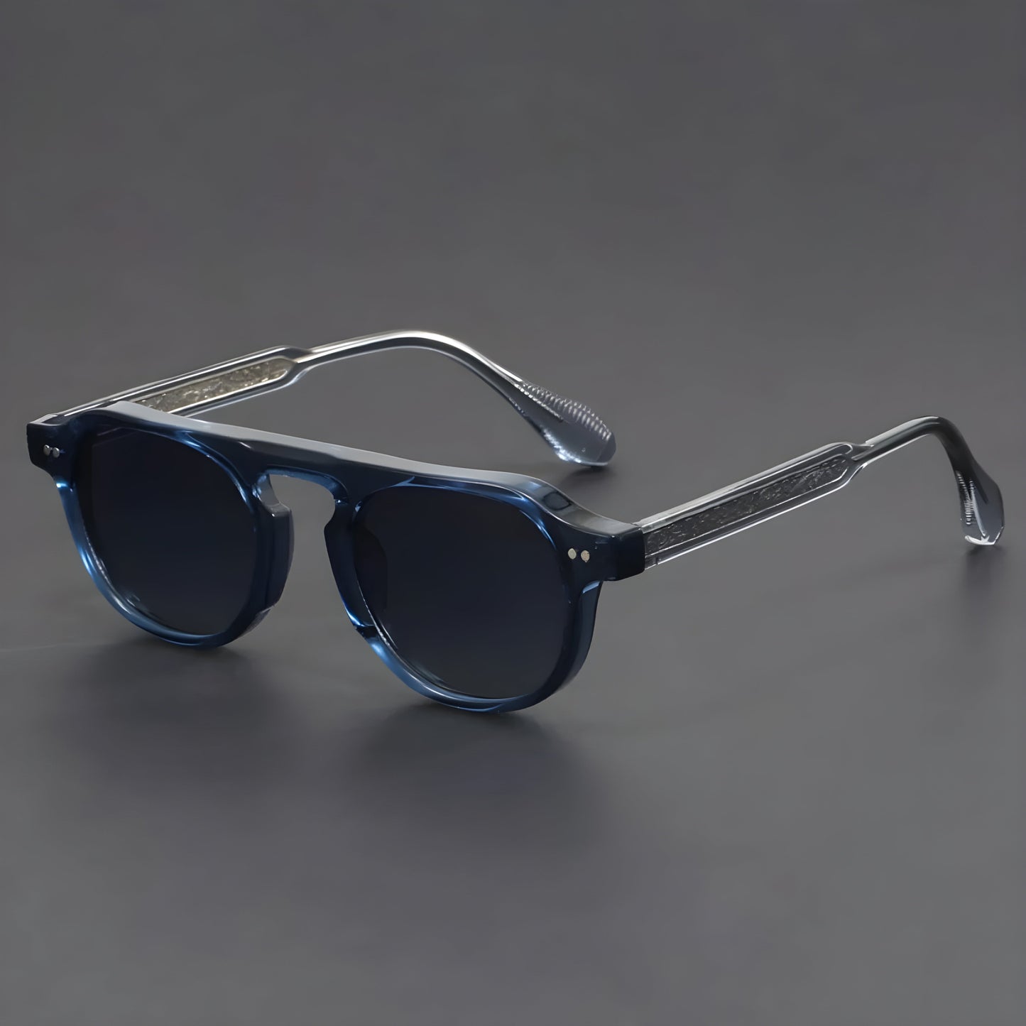 Lunettes De Soleil Vintage Fierro UV400 Cadre Tortue Et Branches Noires Robustes Et Légères Style Distinctif