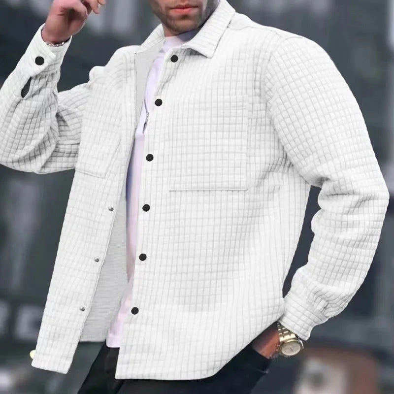Veste À Manches Longues Avec Encolure Carrée Couleur Unie Poches Multiples Pour Style Moderne Et Pratique