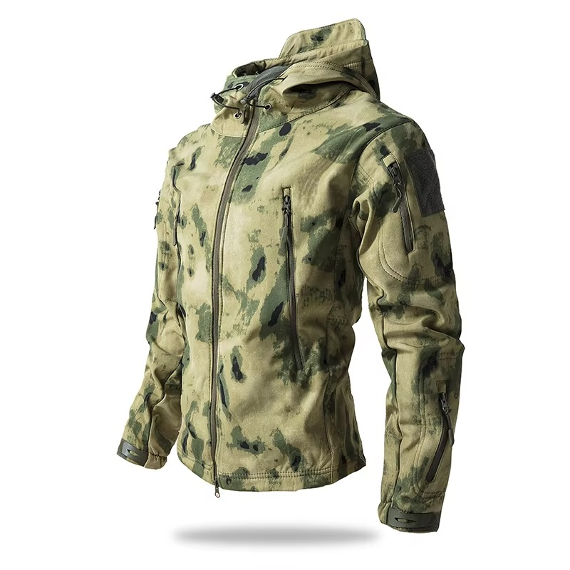 Amawinc Veste Soft Shell Homme Extérieur Polaire Coupe Vent Protection Contre Le Temps Pour Toute La Journée