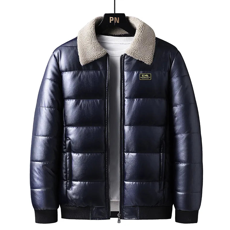 Veste Xandor Rembourrée En Coton Avec Col En Fourrure D’Agneau Premium Et Poches Multifonctions