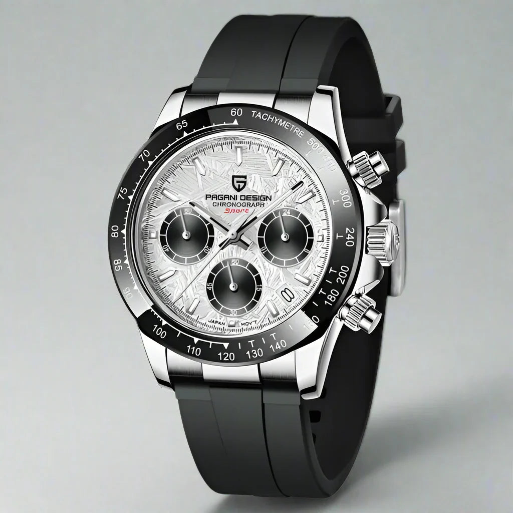 Montre Chronographe Bexley En Acier Inoxydable Avec Verre Saphir Résistant Aux Rayures Mouvement Quartz Étanche