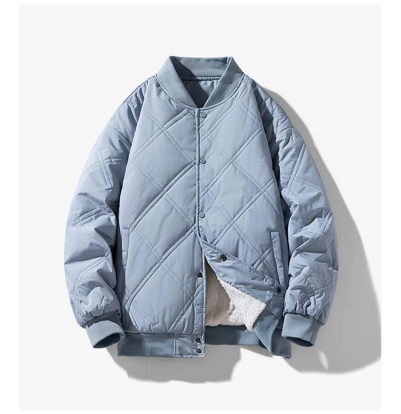Amawinc Arlo Veste Pour Homme Doublée Polaire Intérieure Chaude Extérieur Matelassé En Coton Hiver