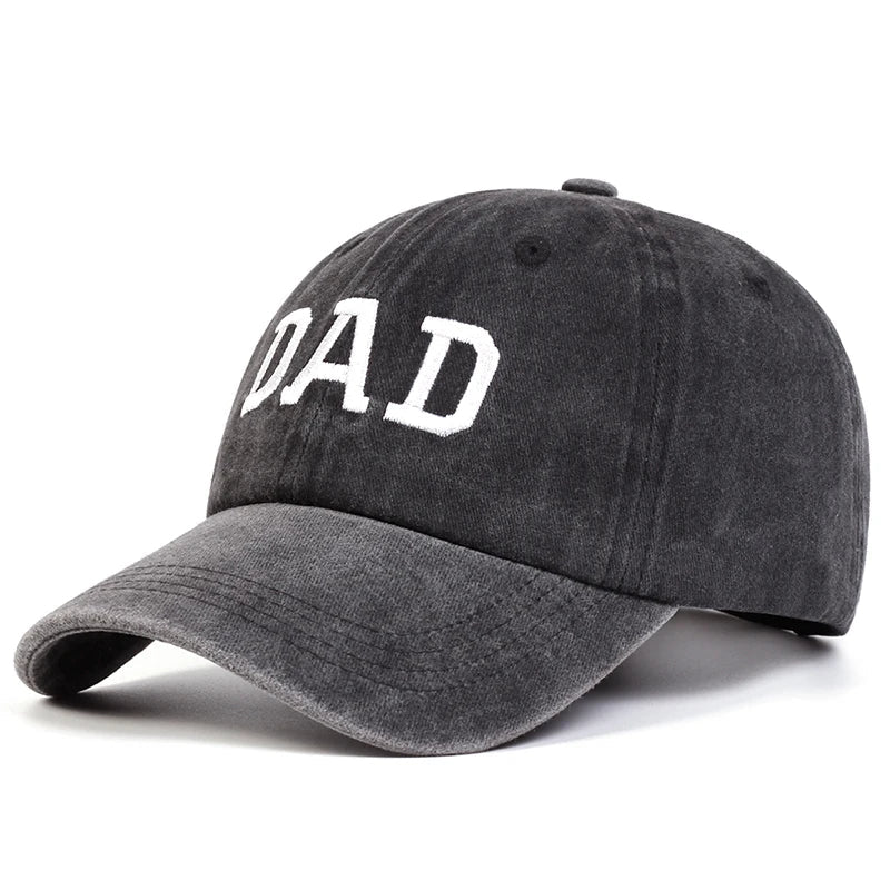 Casquette Brodée Stone Washed Pour Maman et Papa Réglable Dos Doux Douillet Lavable En Machine