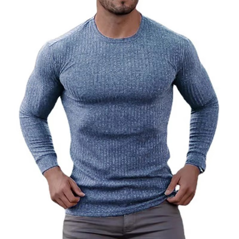 Amawinc Tee Shirt Homme Automne Manches Longues Séchage Rapide Tissu Léger pour Fitness Activité Physique