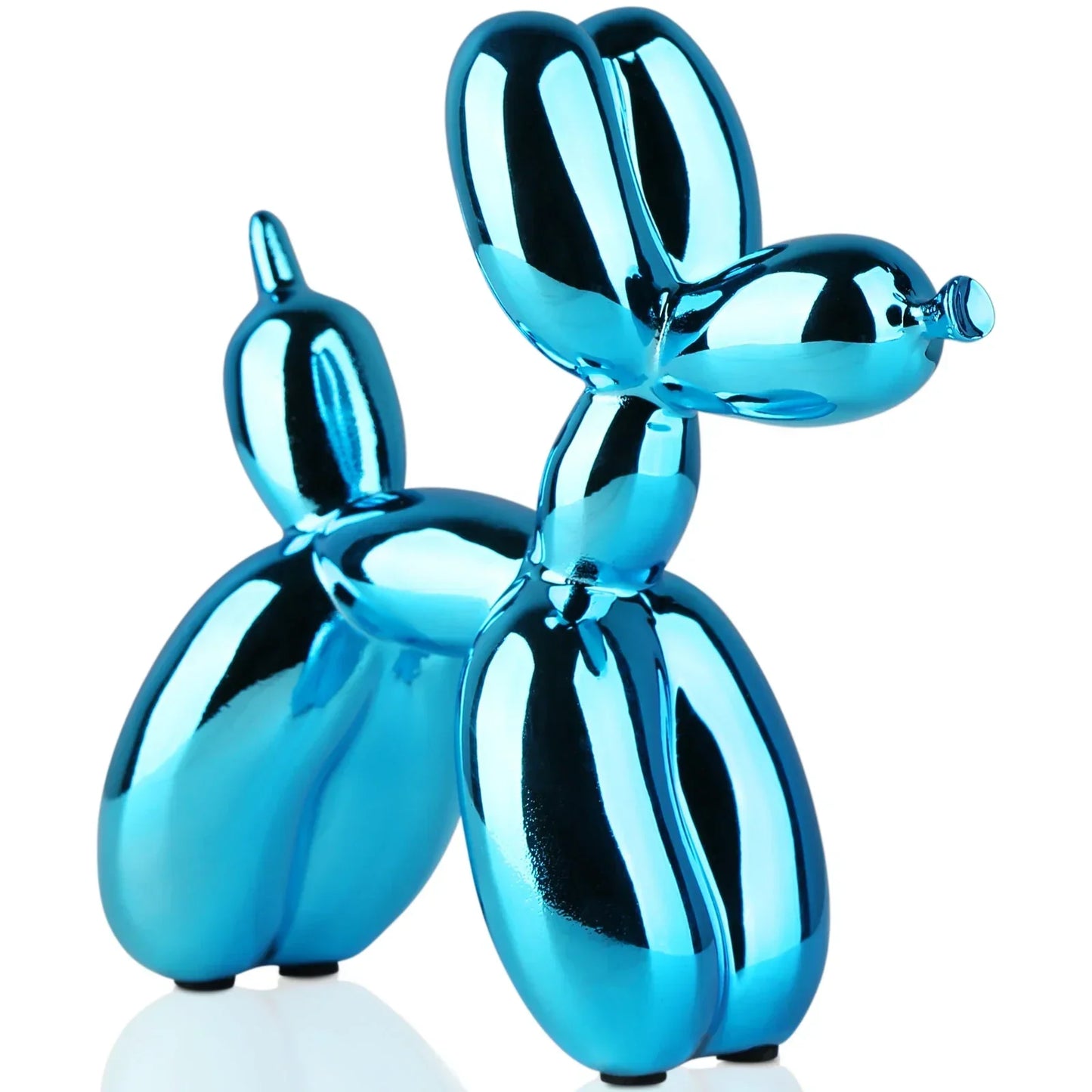 Statue Figurine Chien Ballon Animal Finition Brillante Petite Taille Pour Déco Intérieure