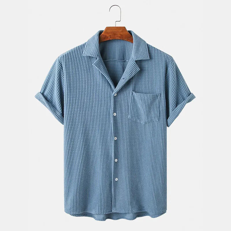Vila Chemise Décontractée En Terry Waffle À Séchage Rapide Respirante Légère Palette De Couleurs Vives