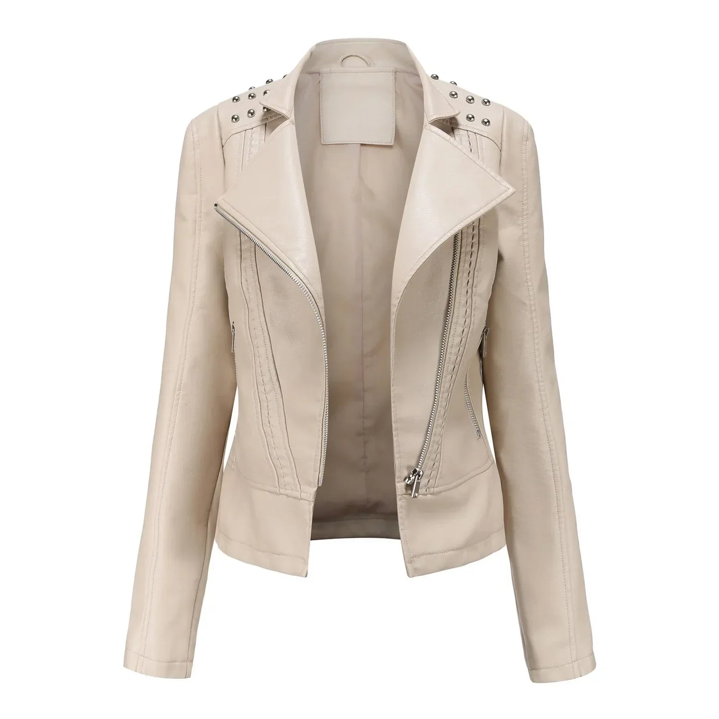 Doutzen: Elegante, schmale Lederjacke