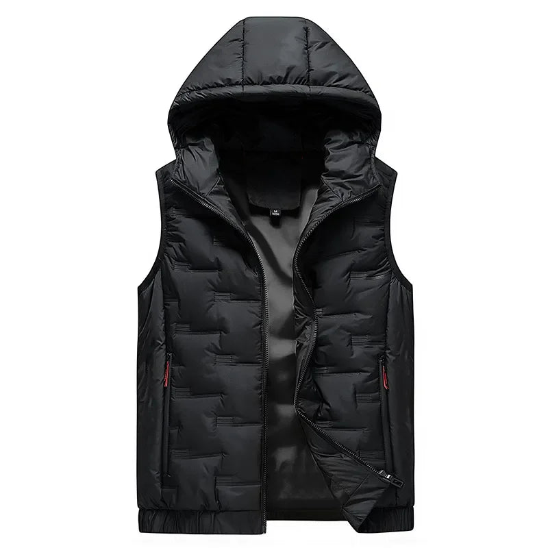 Veste Puffer Matelassee Avec Capuche Techwear Embossee Legere Et Chaude Pour Isolation Thermique