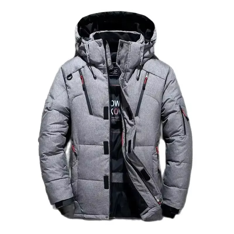 Parka Homme En Duvet De Canard Blanc Pour Froid Extrême -20F Avec Capuche Et Coque Étanche