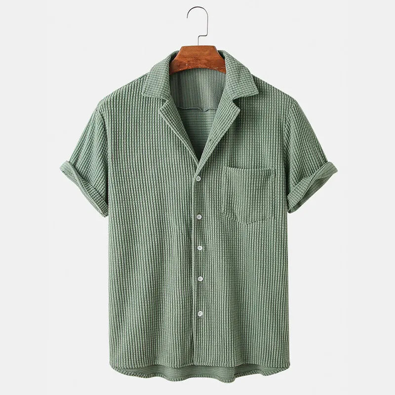 Vila Chemise Décontractée En Terry Waffle À Séchage Rapide Respirante Légère Palette De Couleurs Vives