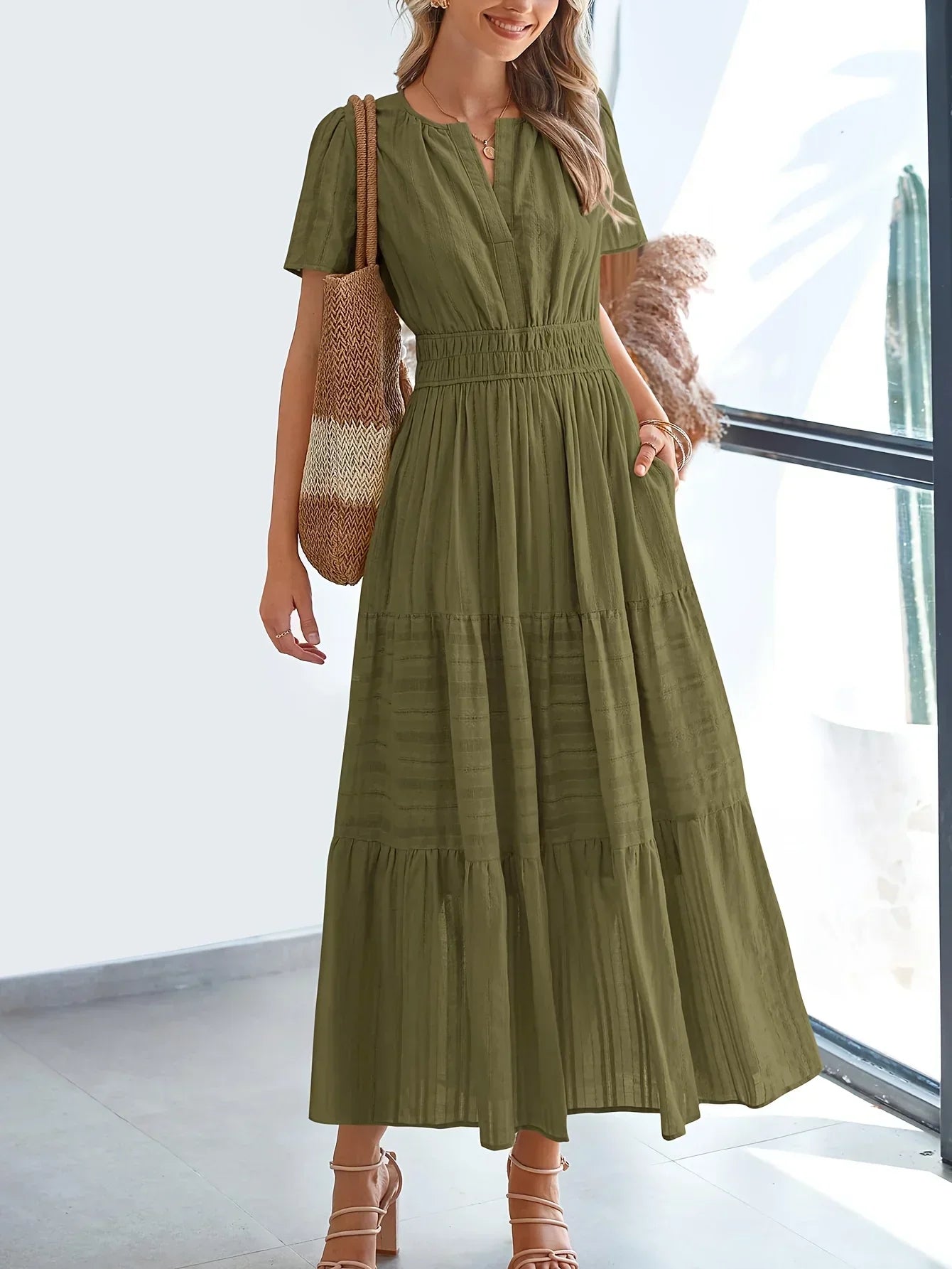 Robe Maxi Modeste D'Été Nevaeh Confortable Et Élégante Pour Journées Chaudes Et Balades