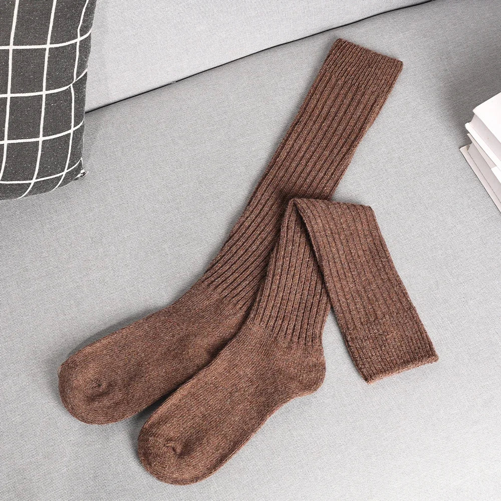 Amawinc Chaussettes Cachemire Coton Mélangé Respirantes Anti Odeur Lot De 8 Paires Automne Confort Talon Renforcé