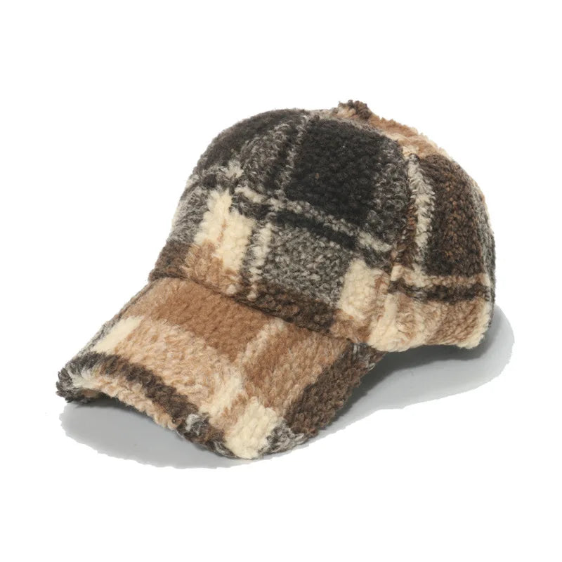 Casquette Highland Sherpa Extérieure Tartan Carreaux Réchauffante Ajustable Pour Hiver Confort