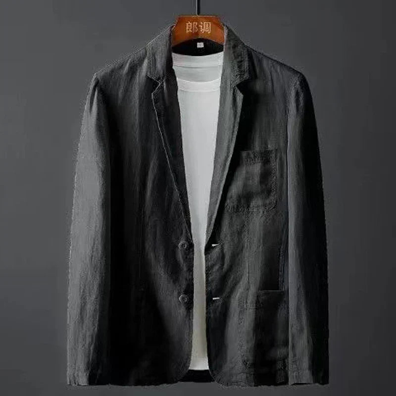 Blazer Hollis Amawinc Pour Hommes En Coton Vintage Lavé Léger Non Doublé Polyvalent Pour Tous Les Jours