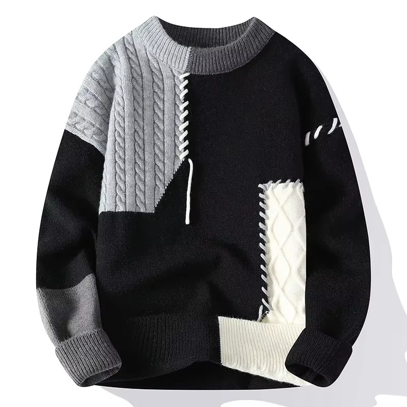 Pull Tricot Déchiré Streetwear Amawinc Pour Homme 2025 Hip Hop Chaud Pour Hiver Et Automne Et Confort