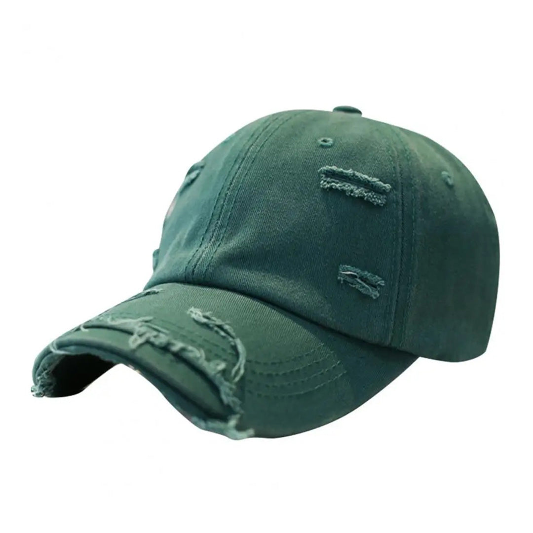 Casquette De Baseball Vintage Déchirée Avec Doublure Intégrée Pour Une Structure Robuste Et Visière Résistante