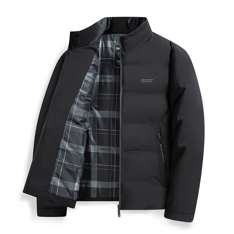 Morante Veste Matelassée Légère Col Mandarin Zip Fermeture Éclair Coupe Slim Look Sportif Décontracté