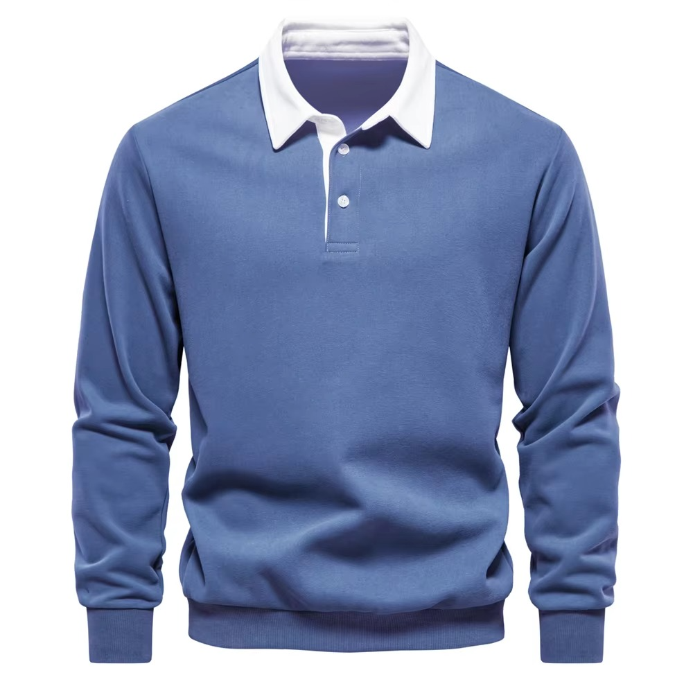 Pull En Coton À Col Polo Automne Pour Homme Polyvalent Décontracté Et Social Confort Doux Pour Le Travail Et Le Week End
