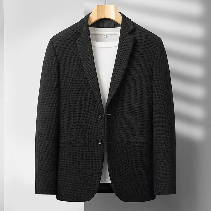 Amawinc Veste de Costume Homme en Mélange de Laine Ajustée pour Affaires et Occasions Formelles