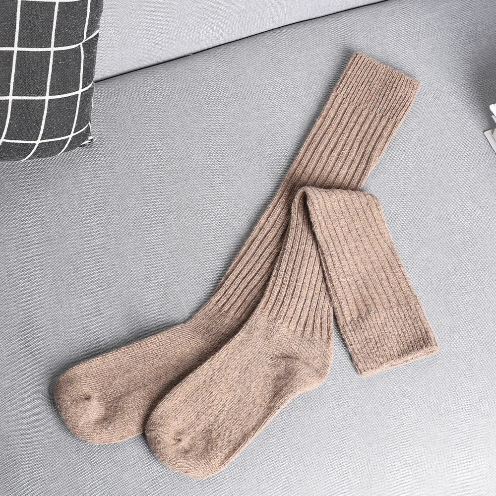 Amawinc Chaussettes Cachemire Coton Mélangé Respirantes Anti Odeur Lot De 8 Paires Automne Confort Talon Renforcé