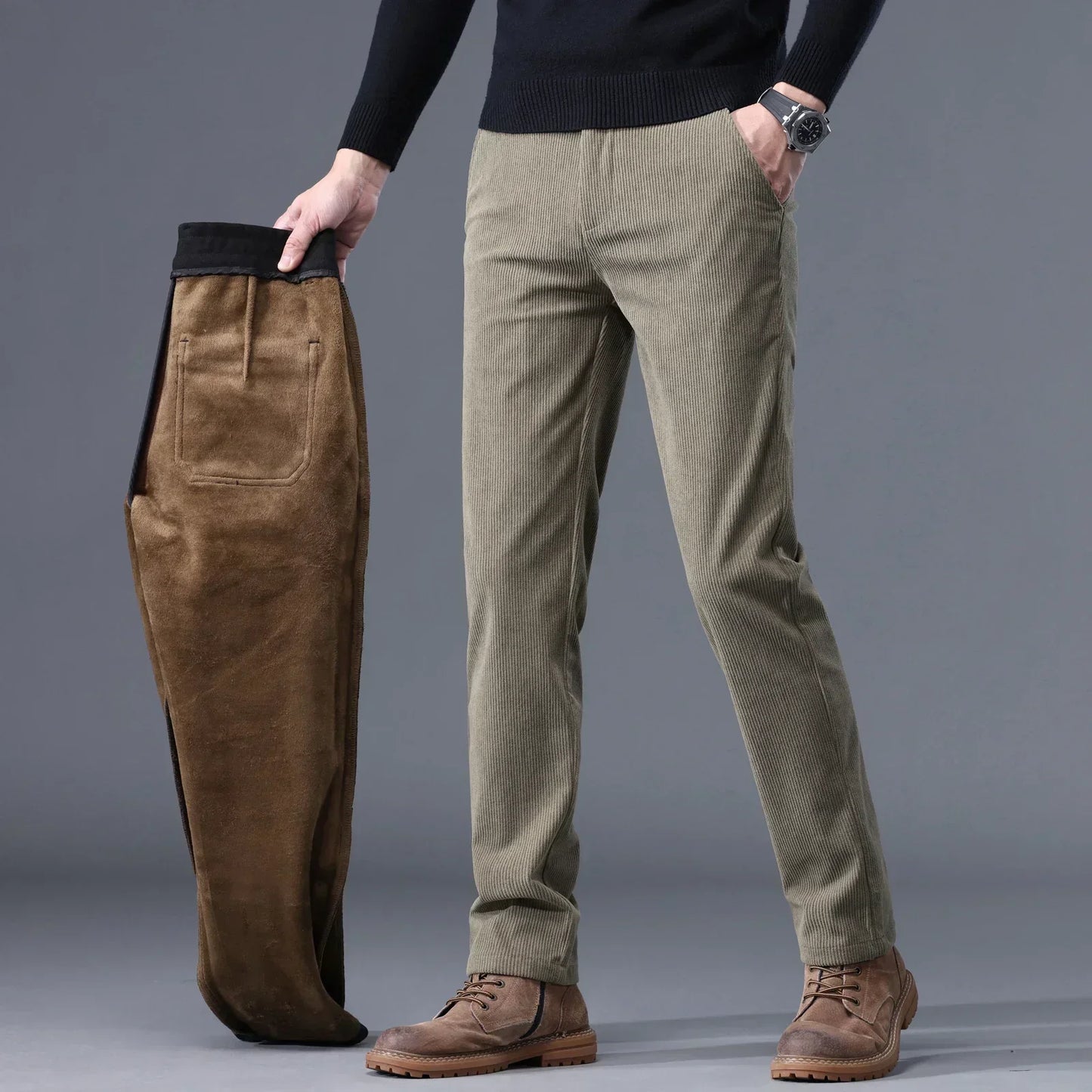 Gabriel Pantalon Homme Doublé Polaire Hiver Pour Activités Extérieures Confort Et Chaleur