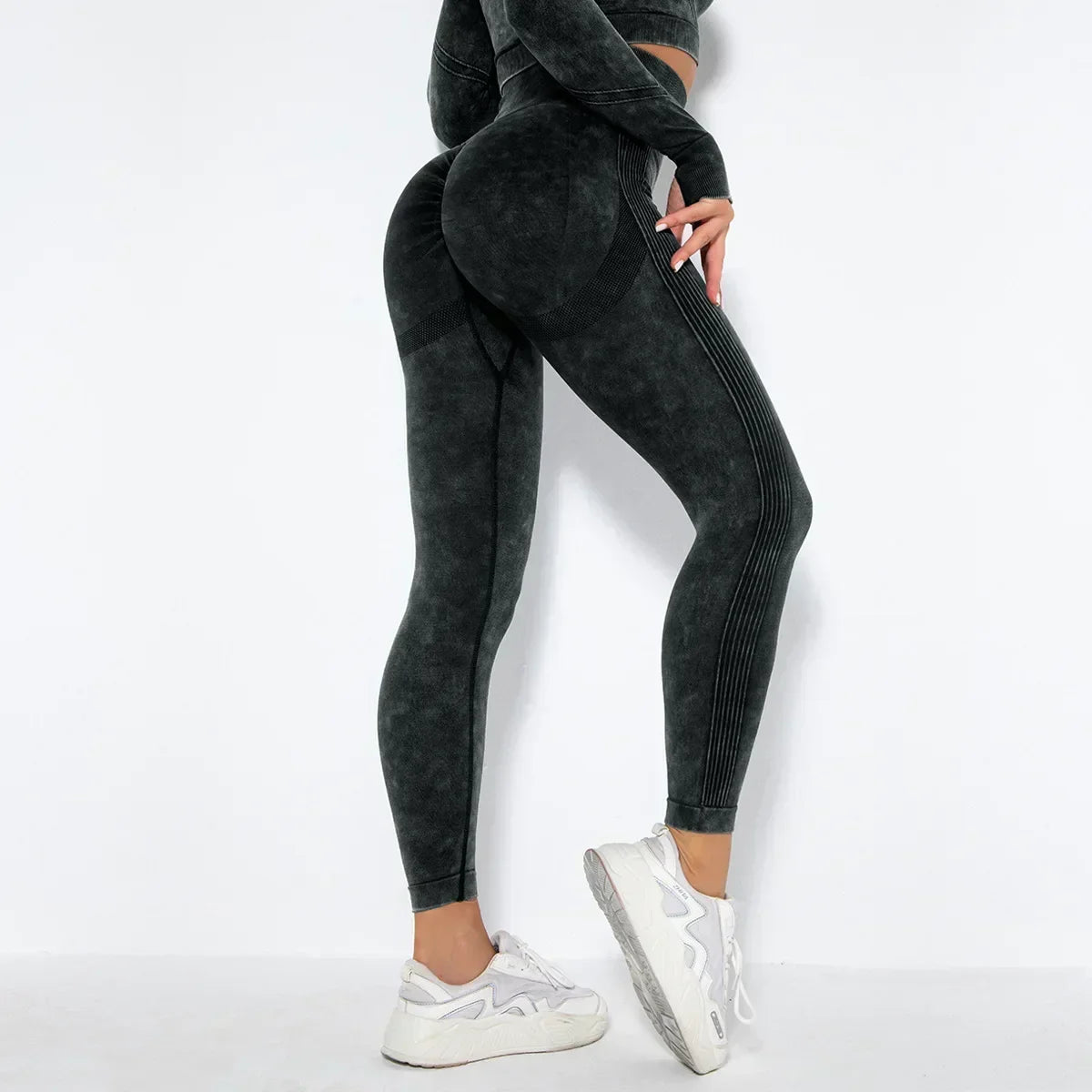 Leggings Sculpt Sans Couture Elara À Taille Haute Avec Compression Et Quatre Voies Elastiques