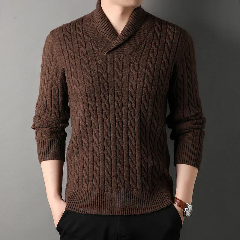 Pull En Cachemire Ylan Slim Fit À Côtes Classiques Pour Un Style Polyvalent Et Confort Tout Au Long De La Journée