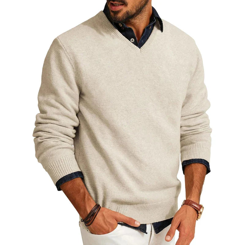 Pull En Laine Mélangée Pour Homme Léger Tricot Doux Chaud Polyvalent Pour Décontracté Et Professionnel