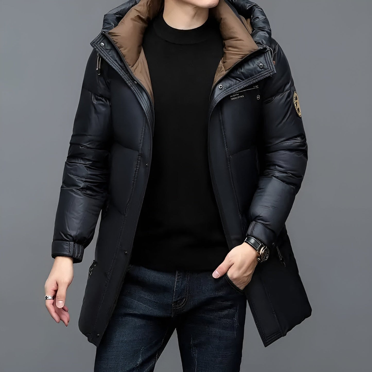 Keystone Parka Imperméable Avec Duvet De Canard À 90 Pour Cent Pour Une Protection Totale Noire Et Moderne