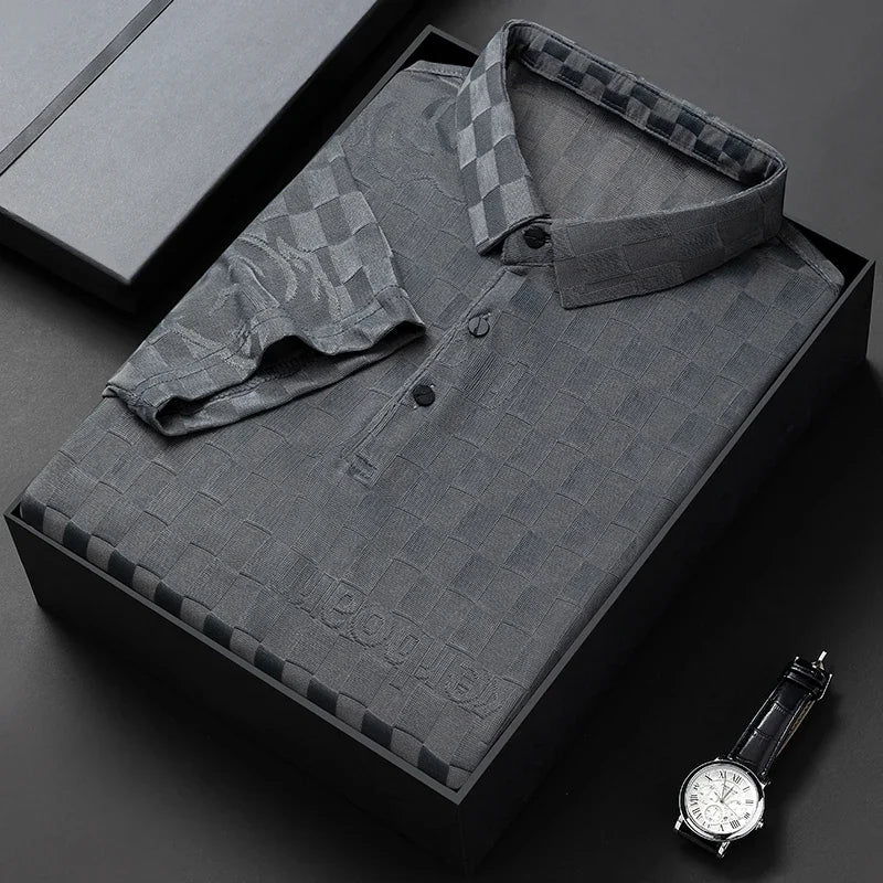 Emelio Polo Jacquard Confortable Respirant Liberté De Mouvement Silhouette Classique