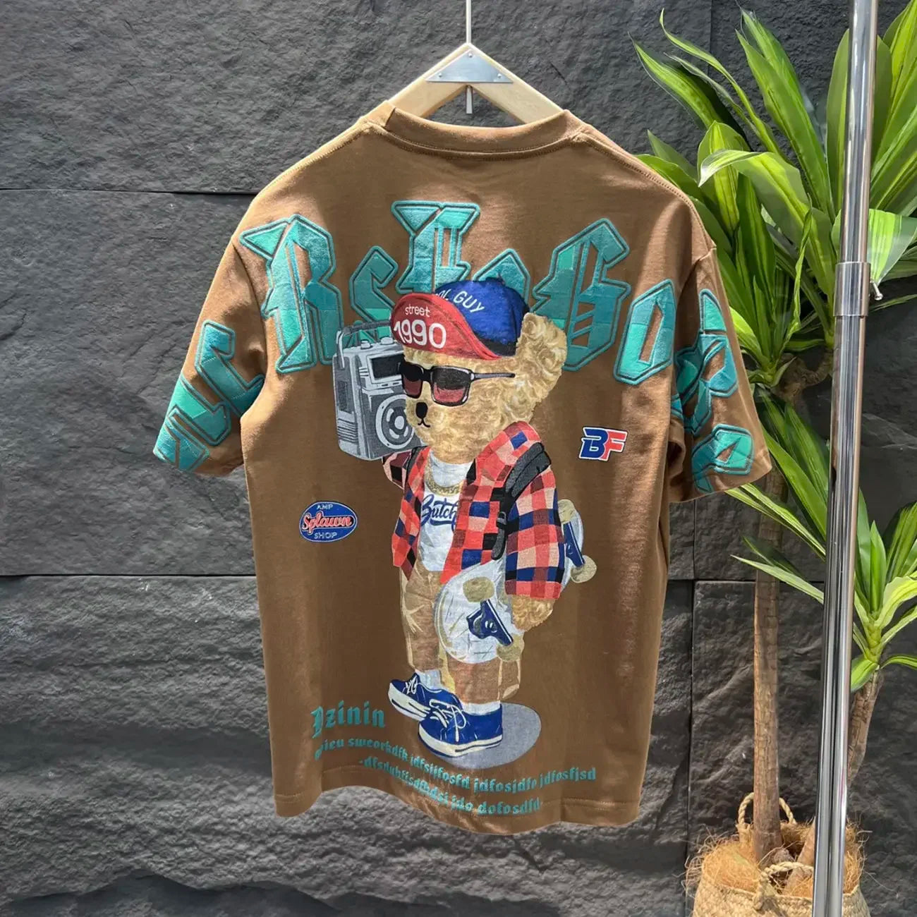 T Shirt Graphique Warped Vandal Oversize Unisexe Vintage Lavé Coton Mélangé Premium Streetwear